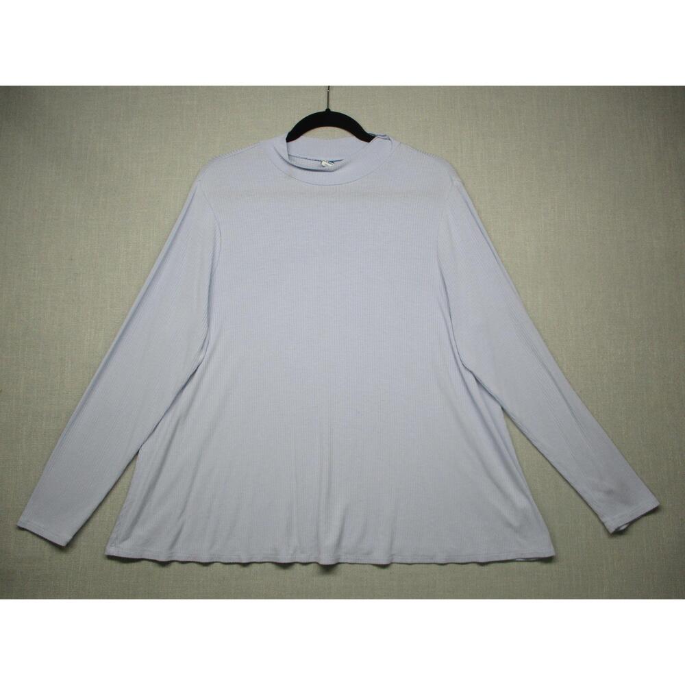 Old Navy Black Luxe Essential Everyday Ribbed Long Sleeve Shirt Size L